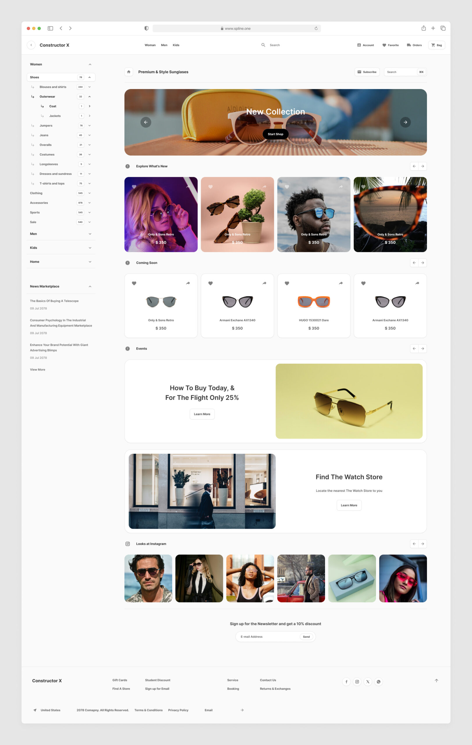 Main Page Commerce Template for Figma
