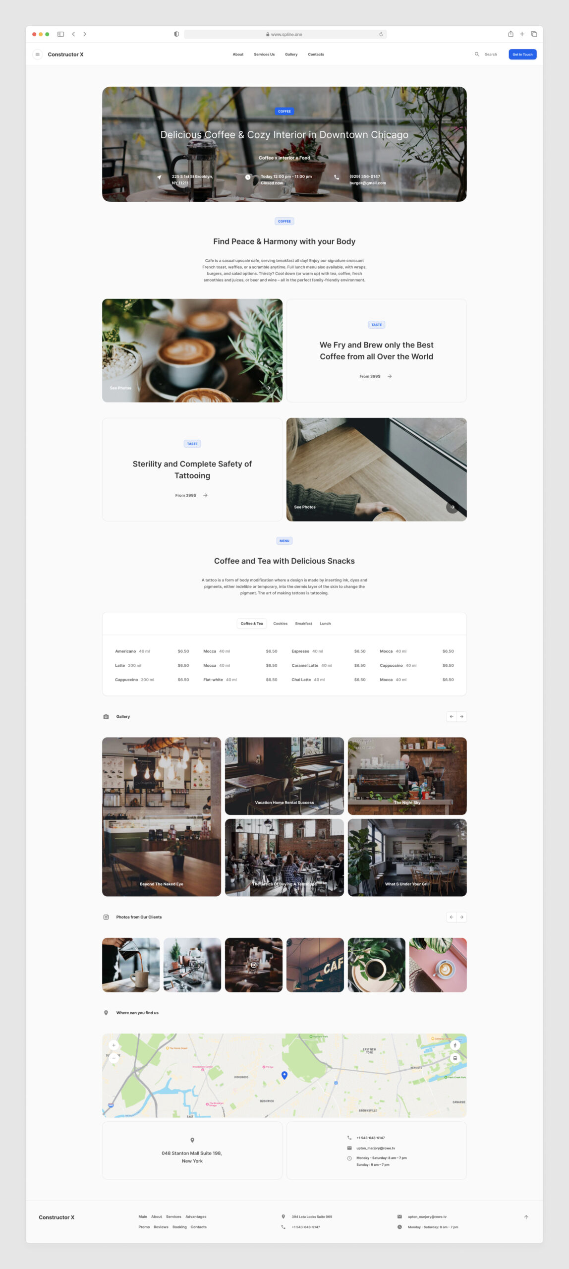 Cafe Coffe Template for Figma