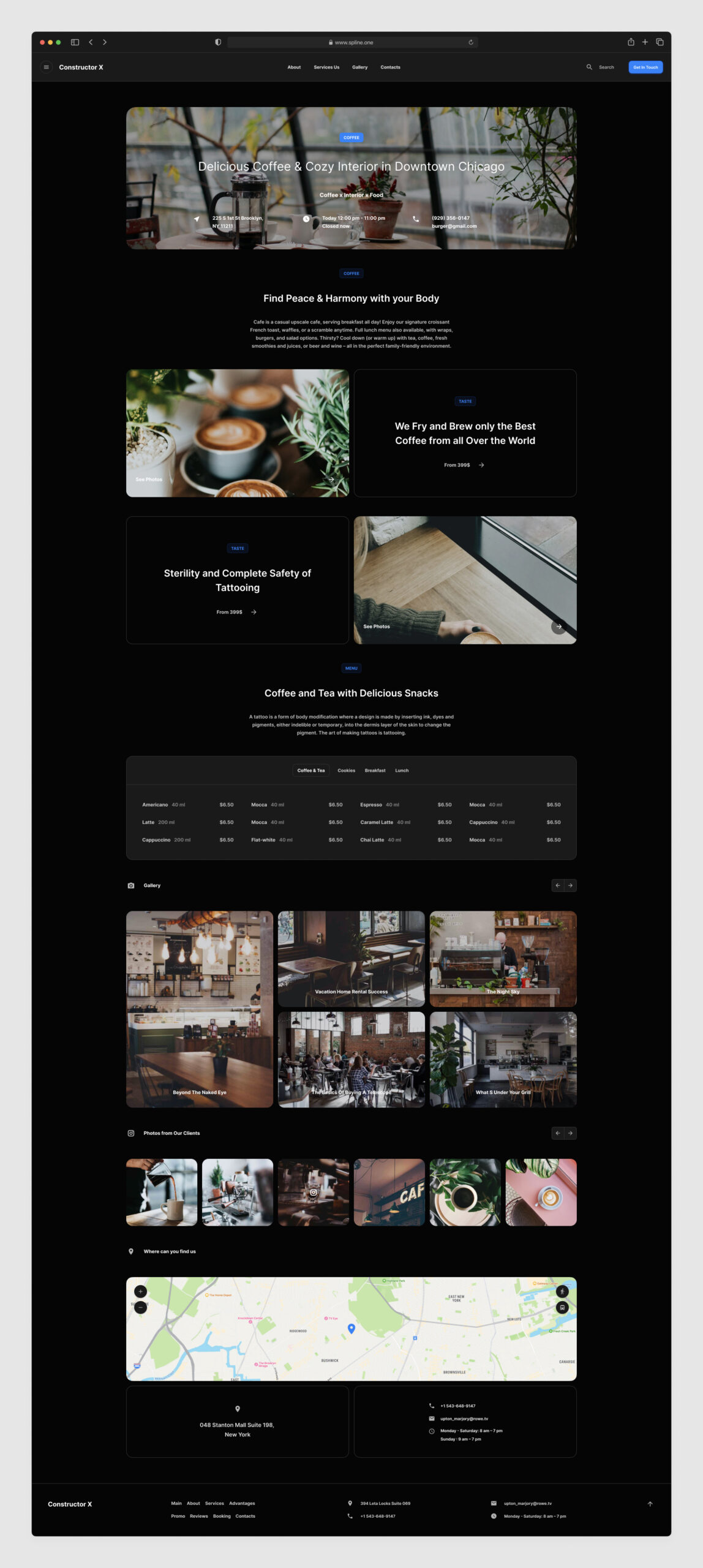 Cafe Coffe Template for Figma