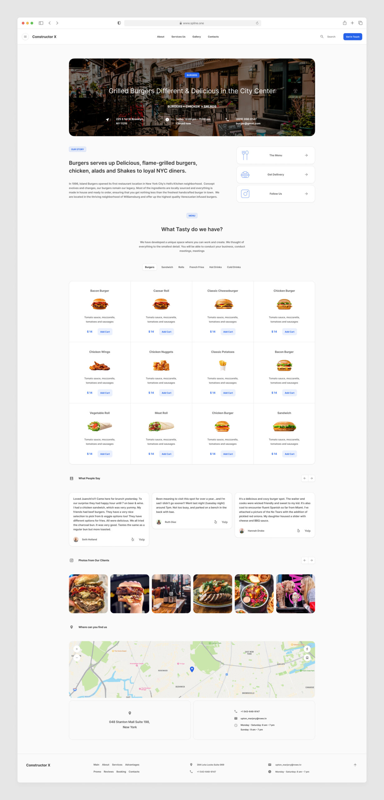 Burgers Fast Food Template for Figma Light Version