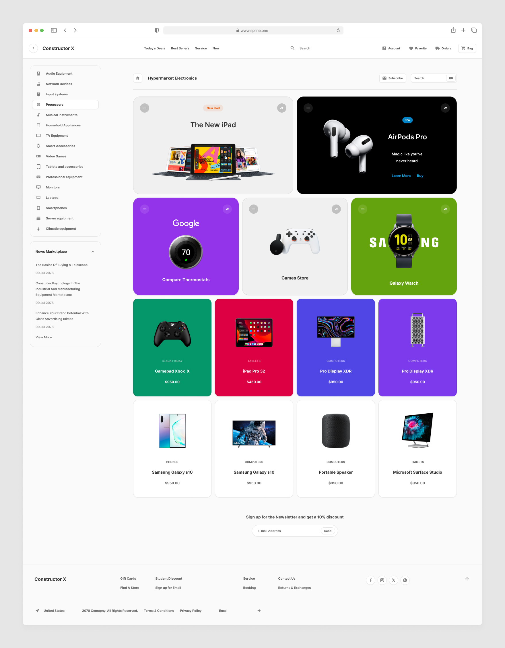 Main Page Commerce Template for Figma