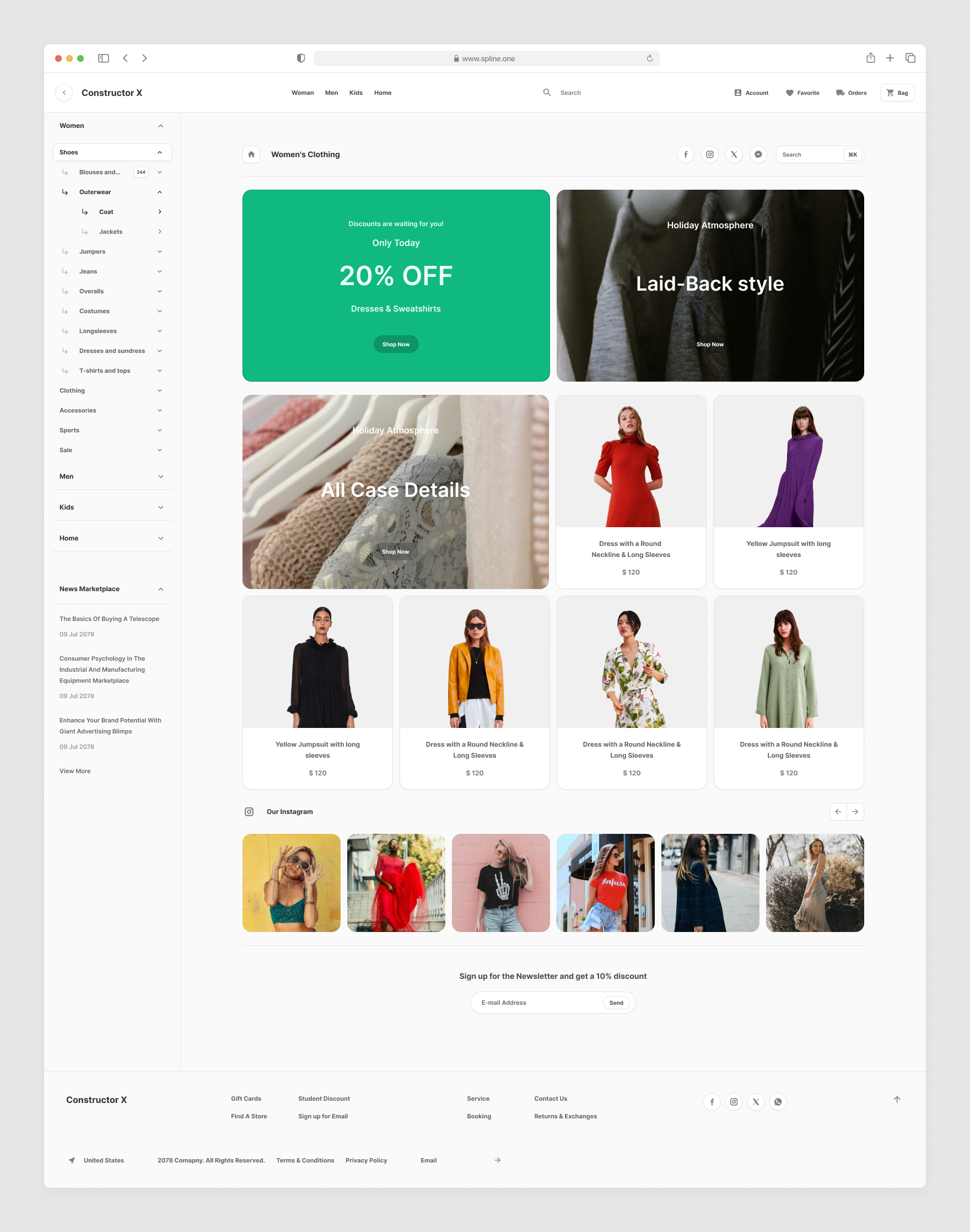 Main Page Commerce Template for Figma