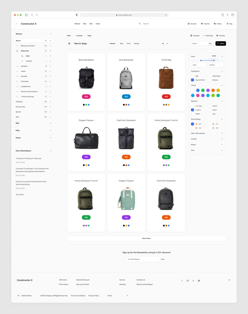 Catalog Commerce Tempaltes for Figma – Constructor UI Kit for Figma ...