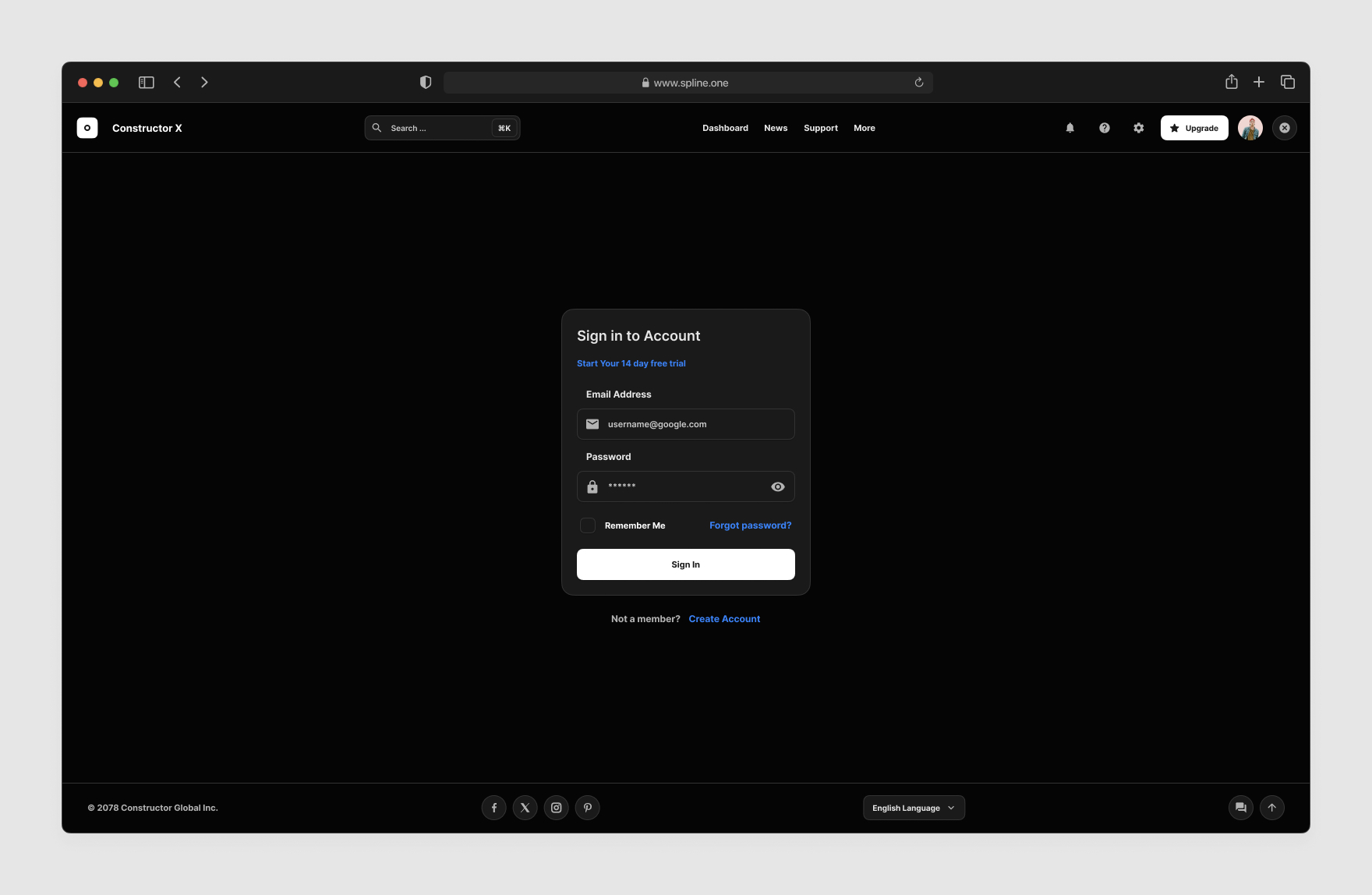 Sing In, Sing Out Screens for Figma Dark Theme