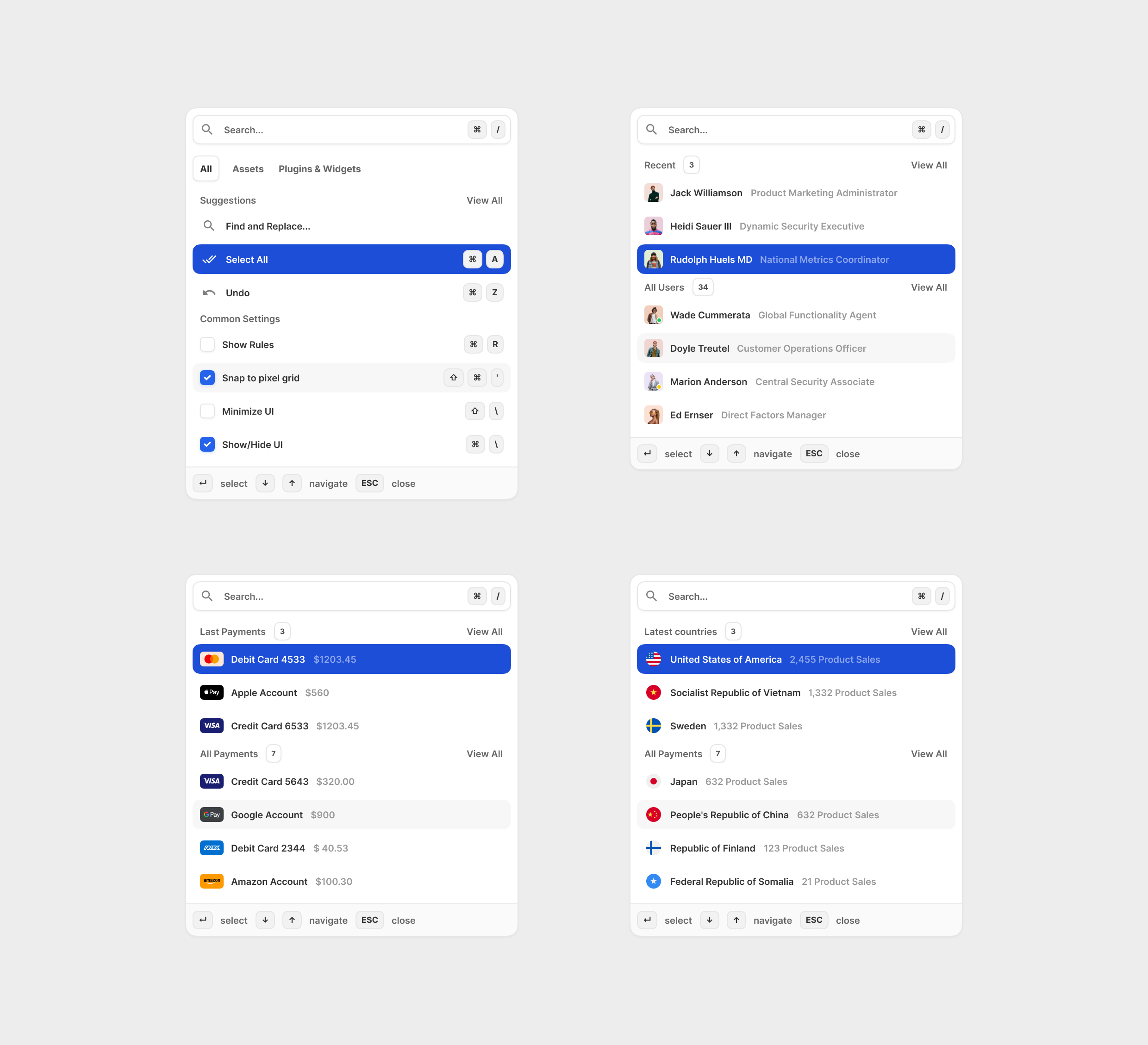 Command Components for Figma
