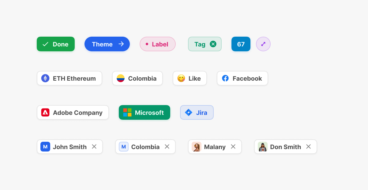 Badges Components for Figma. Constructor.spline.one