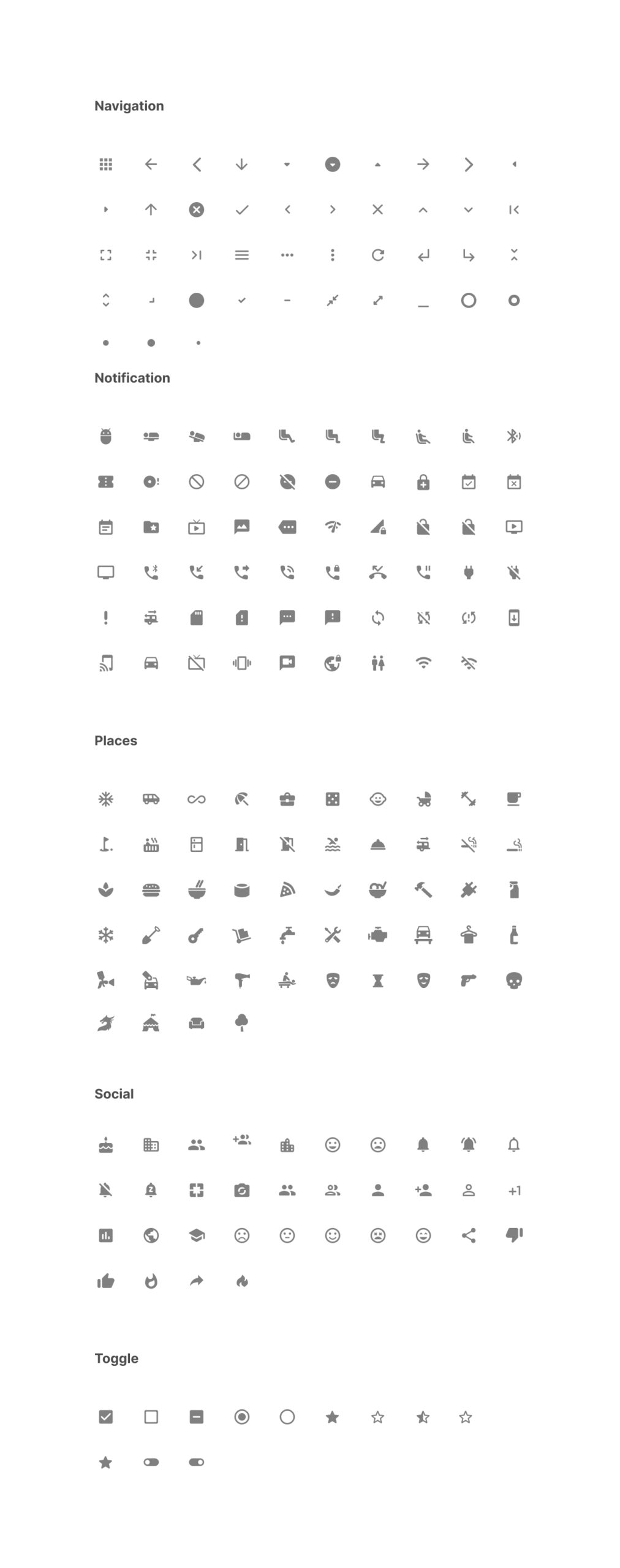 Icons Default Material Icons Components for Figma