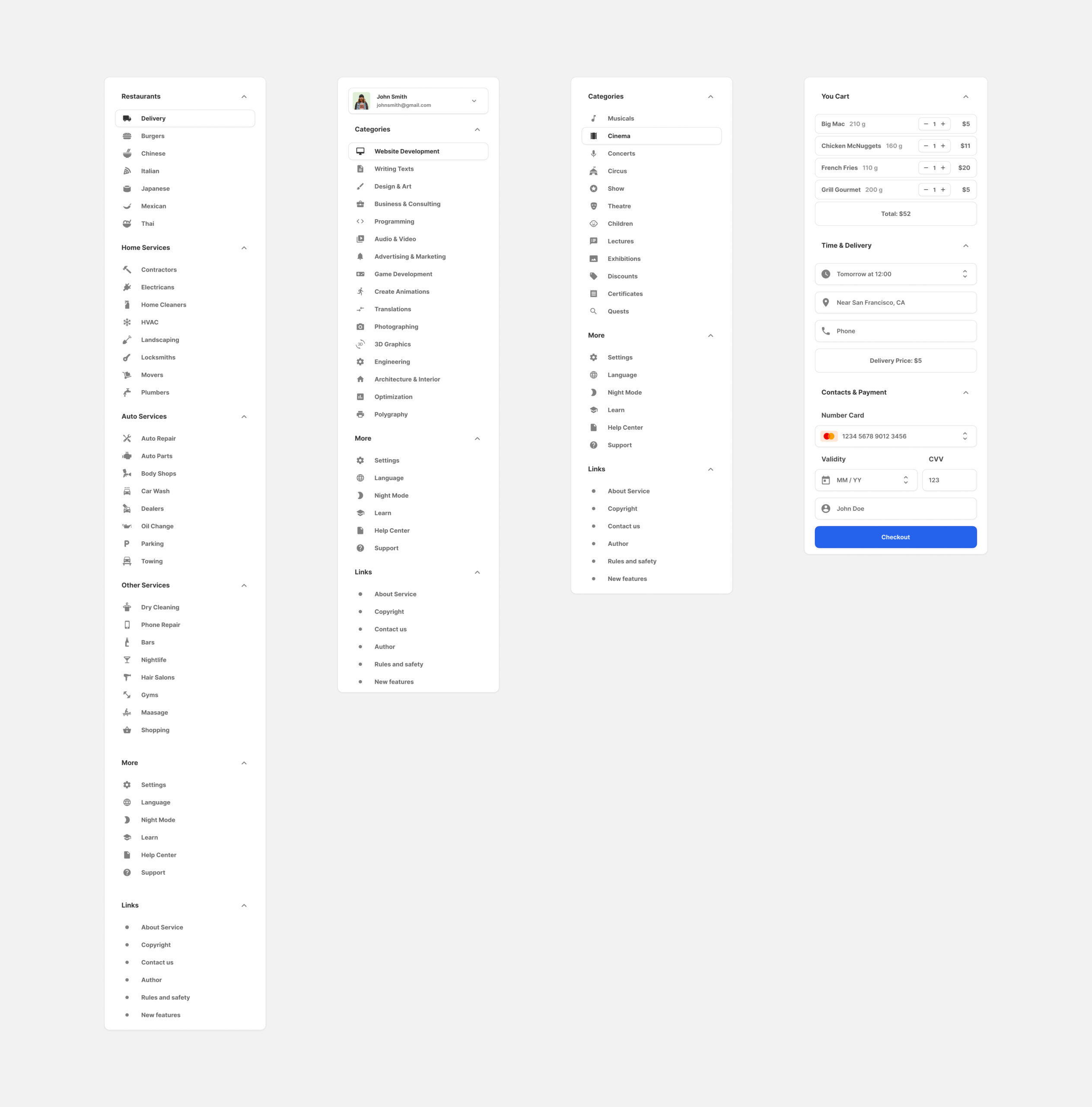 Sidebars for Figma