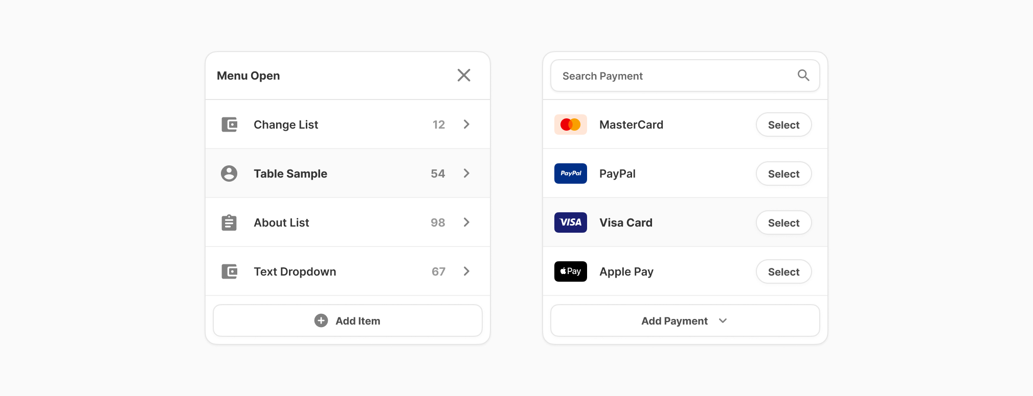 Droplist Components for Figma