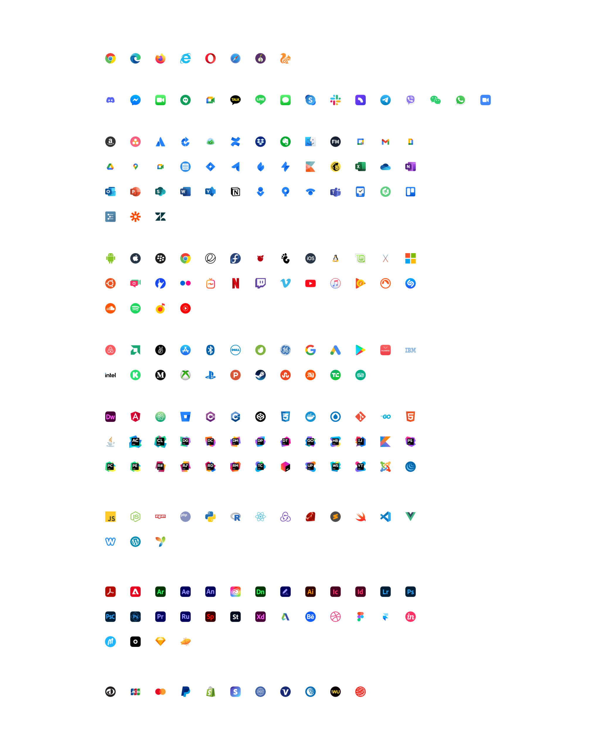 Icons Brands Components for Figma