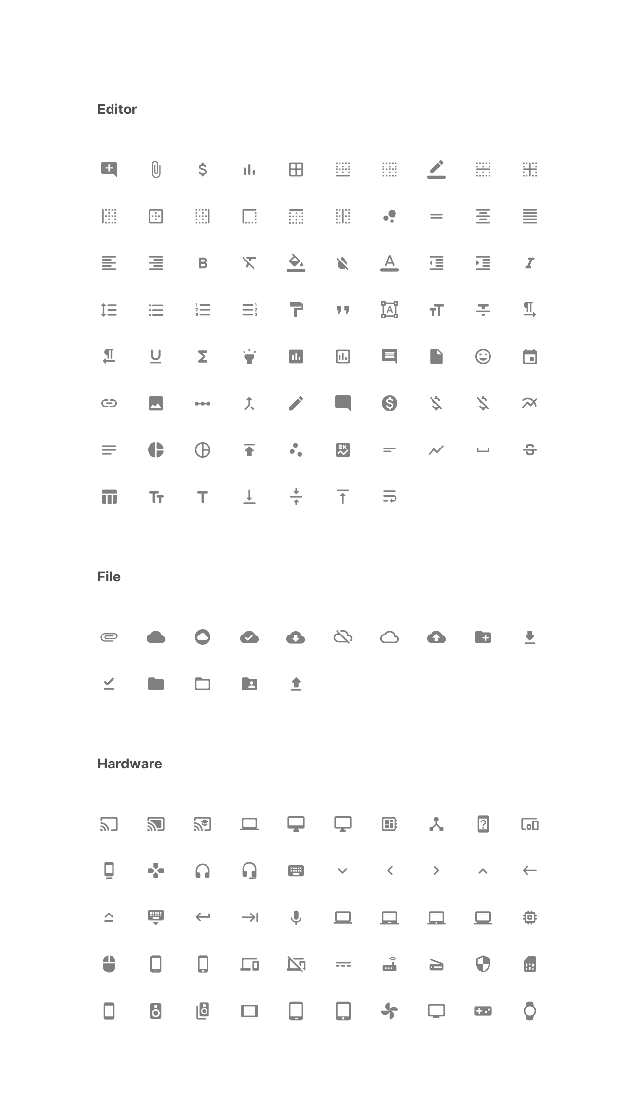 Icons Default Material Icons Components for Figma
